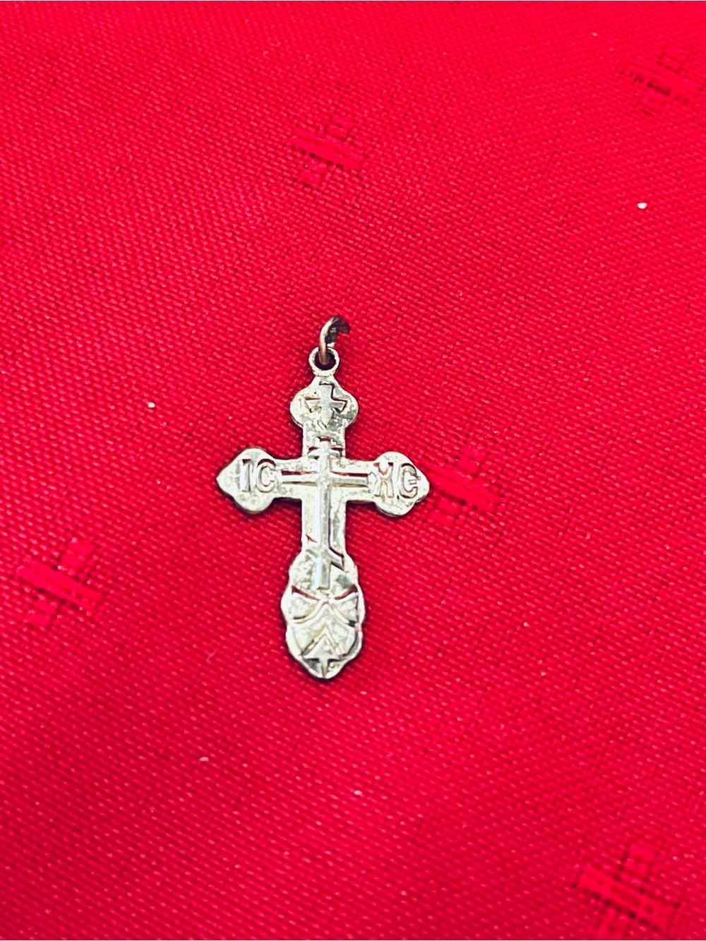 Silver Orthodox Cross Pendant